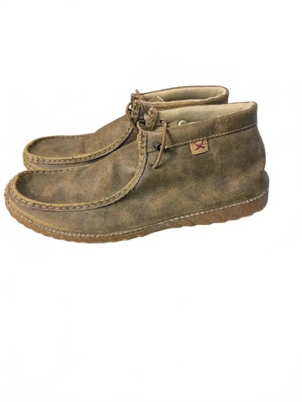 Men's Brown Suede Twisted X Moccasin Style Casual Shoes